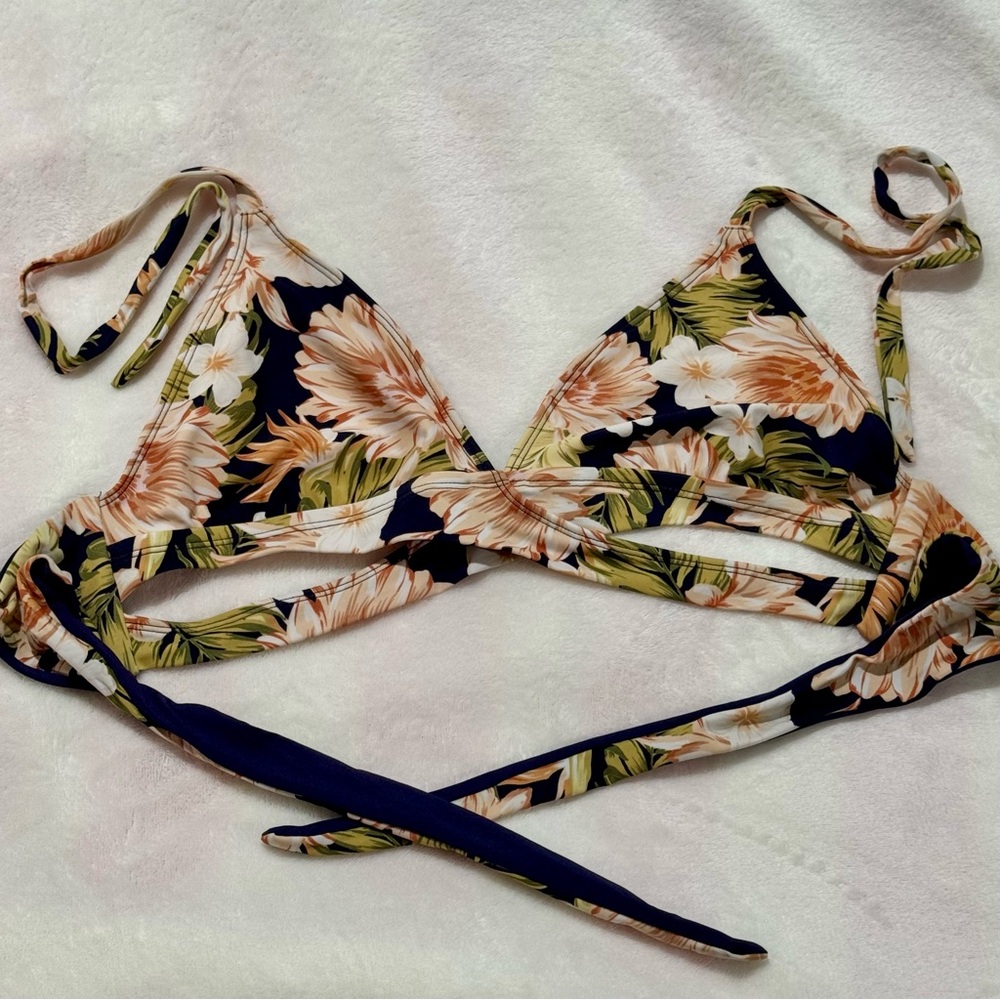 Kona Sol Deep Blue/ Tropical Bikini Set - Picture 7 of 9